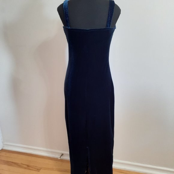 Robe de velour bleu navy taille 5, Scarlet - Picture 6 of 7